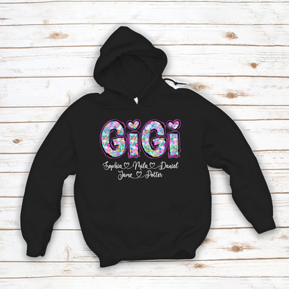 Gigi Coquette Floral Gigi And Grandkids Mothers Day Shirt