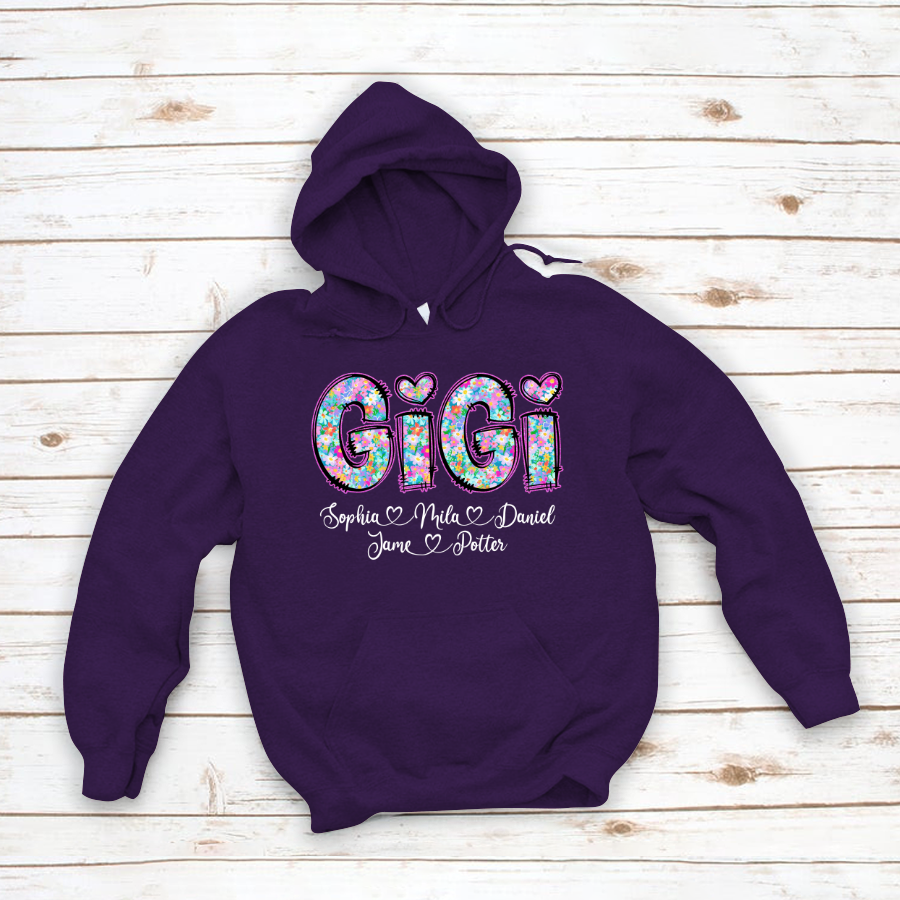 Gigi Coquette Floral Gigi And Grandkids Mothers Day Shirt