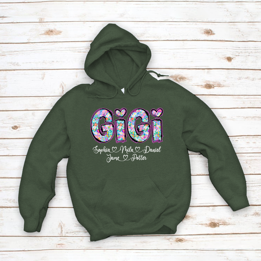 Gigi Coquette Floral Gigi And Grandkids Mothers Day Shirt