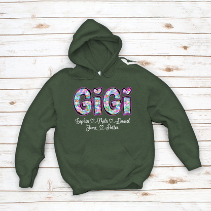 Gigi Coquette Floral Gigi And Grandkids Mothers Day Shirt