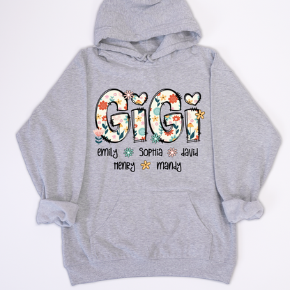 Gigi Mimi Grandma Boho Floral Custom Grandma And Grandkids