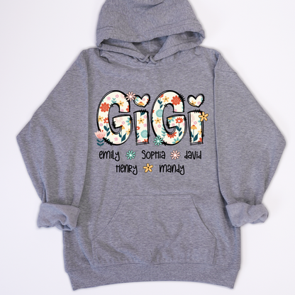 Gigi Mimi Grandma Boho Floral Custom Grandma And Grandkids