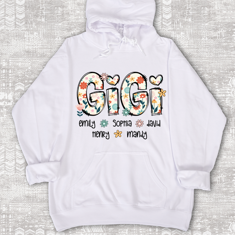 Gigi Mimi Grandma Boho Floral Custom Grandma And Grandkids