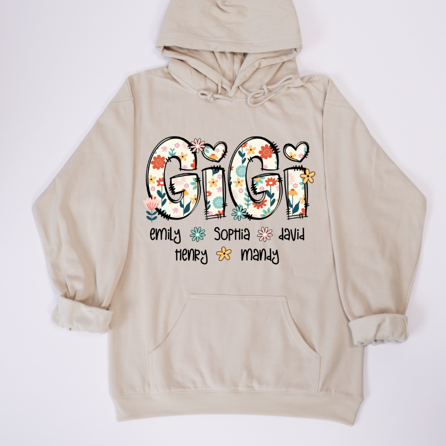 Gigi Mimi Grandma Boho Floral Custom Grandma And Grandkids