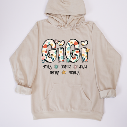 Gigi Mimi Grandma Boho Floral Custom Grandma And Grandkids