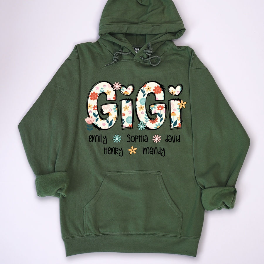 Gigi Mimi Grandma Boho Floral Custom Grandma And Grandkids