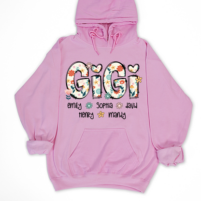 Gigi Mimi Grandma Boho Floral Custom Grandma And Grandkids