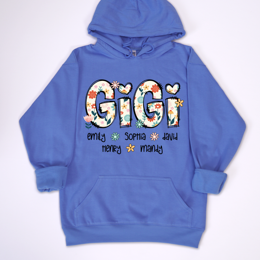Gigi Mimi Grandma Boho Floral Custom Grandma And Grandkids