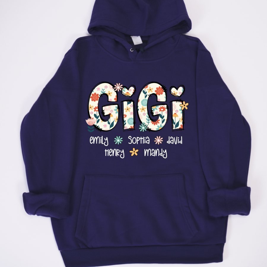 Gigi Mimi Grandma Boho Floral Custom Grandma And Grandkids