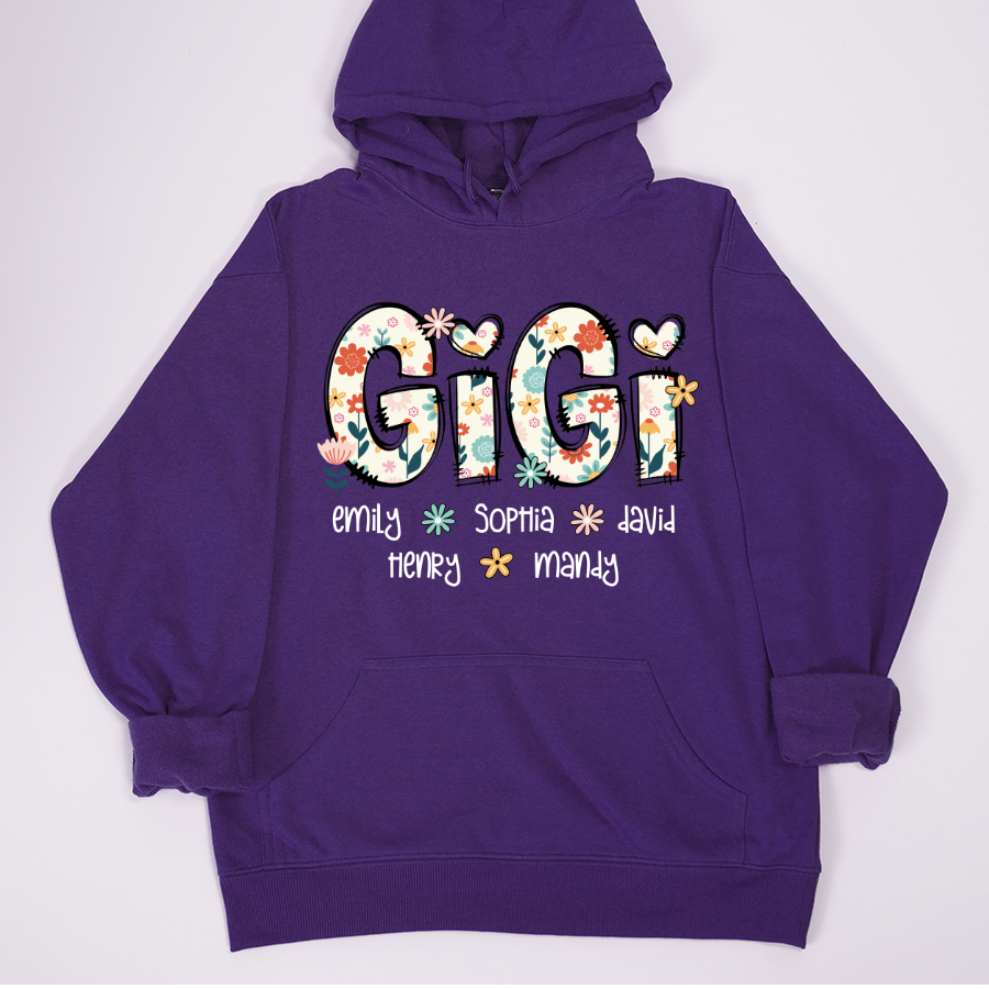 Gigi Mimi Grandma Boho Floral Custom Grandma And Grandkids