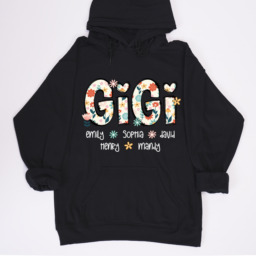 Gigi Mimi Grandma Boho Floral Custom Grandma And Grandkids