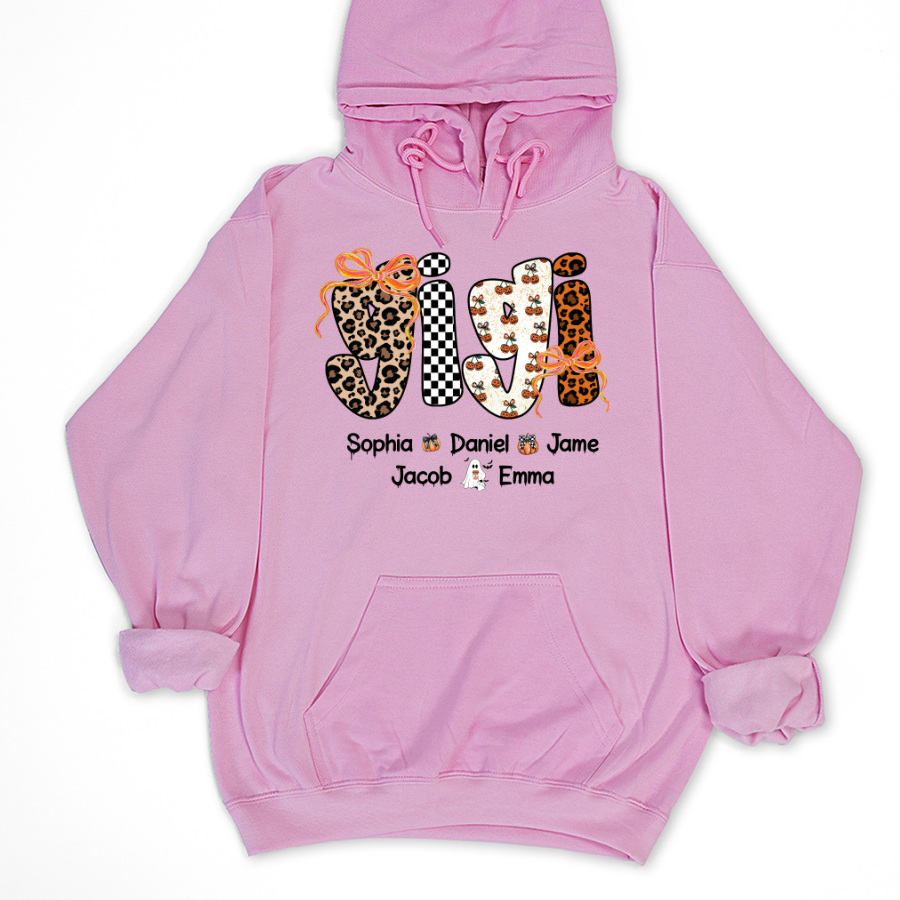 Gigi Pumpkin Spooky Custom Gigi And Grandkids Shirt