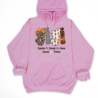 Gigi Pumpkin Spooky Custom Gigi And Grandkids Shirt