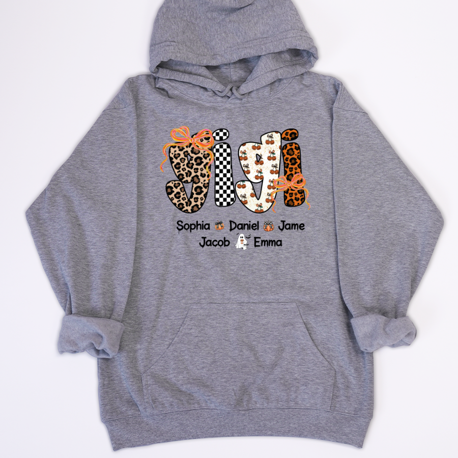 Gigi Pumpkin Spooky Custom Gigi And Grandkids Shirt