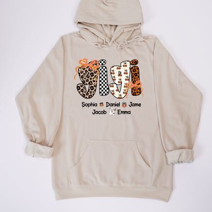 Gigi Pumpkin Spooky Custom Gigi And Grandkids Shirt
