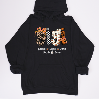 Gigi Pumpkin Spooky Custom Gigi And Grandkids Shirt