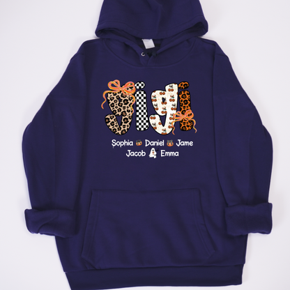 Gigi Pumpkin Spooky Custom Gigi And Grandkids Shirt