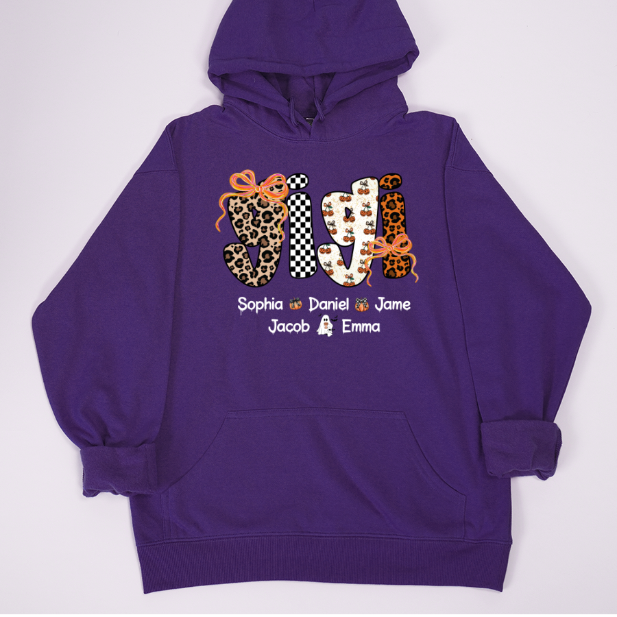 Gigi Pumpkin Spooky Custom Gigi And Grandkids Shirt