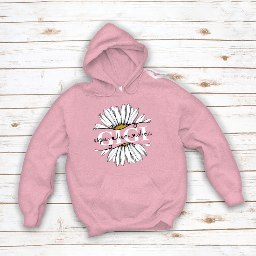 Gigi And Grandkids Flower Daisy Hoodie