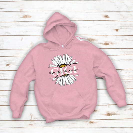 Gigi And Grandkids Flower Daisy Hoodie