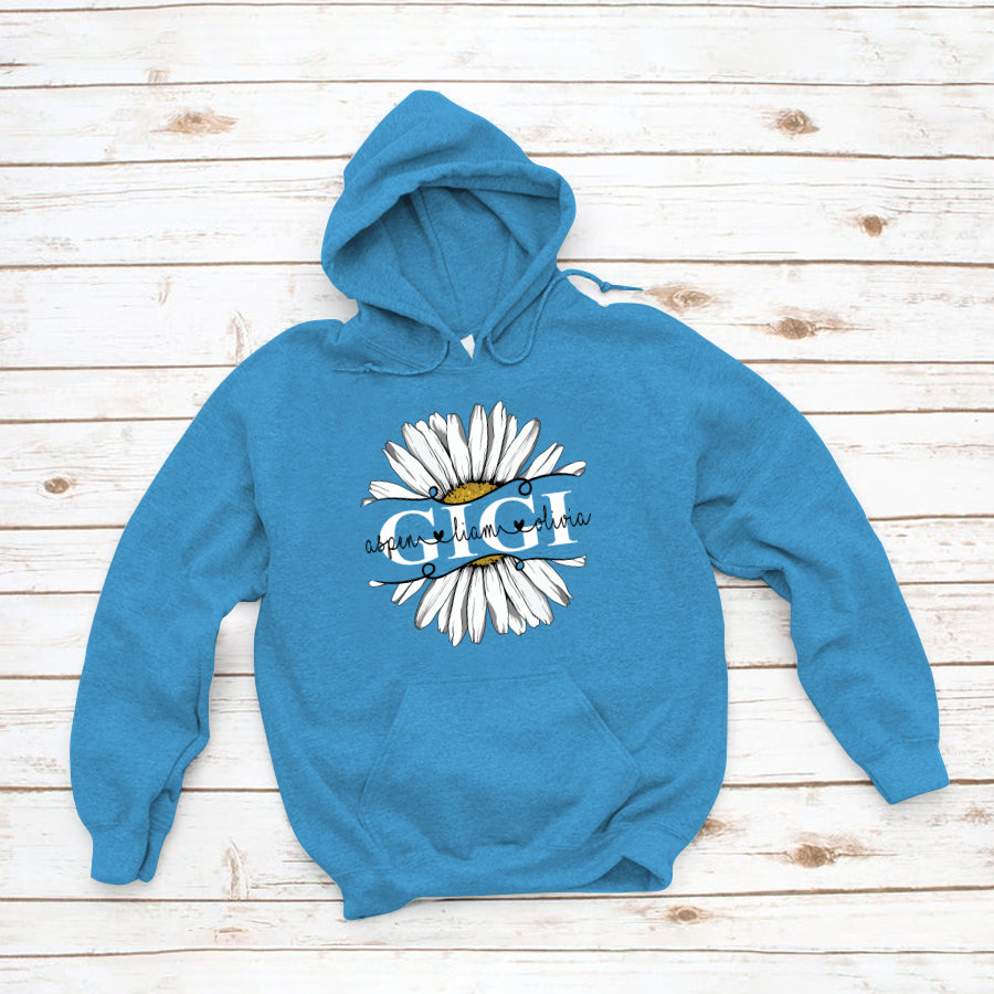 Gigi And Grandkids Flower Daisy Hoodie