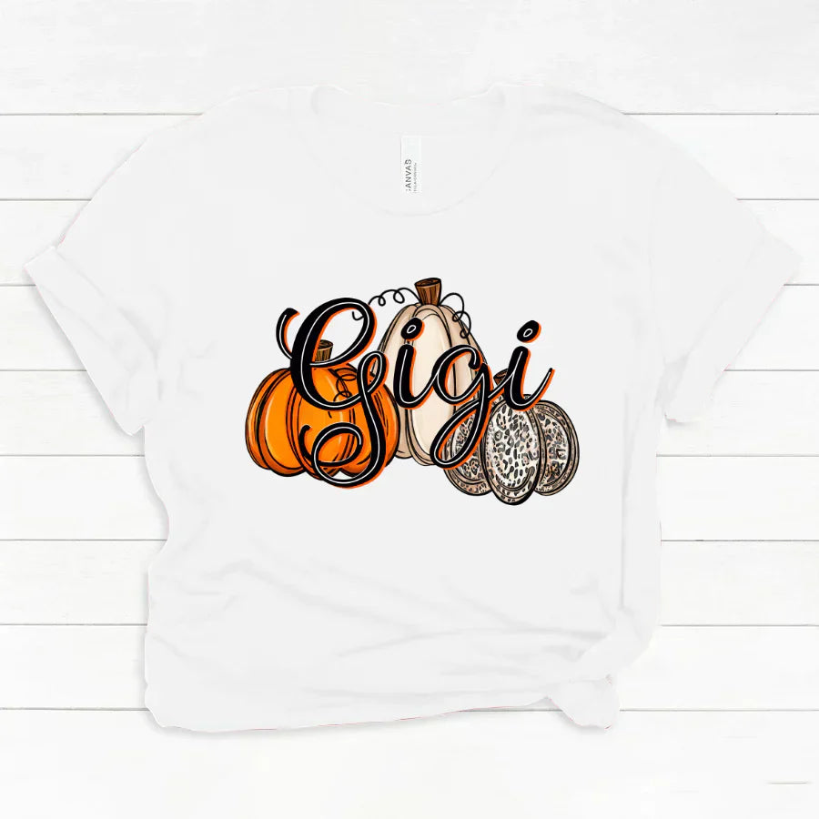 Gigi Pumpkins Leopard Autumn Classic Canvas