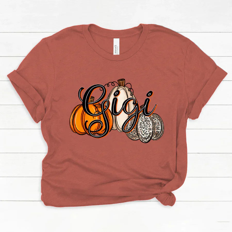 Gigi Pumpkins Leopard Autumn Classic Canvas