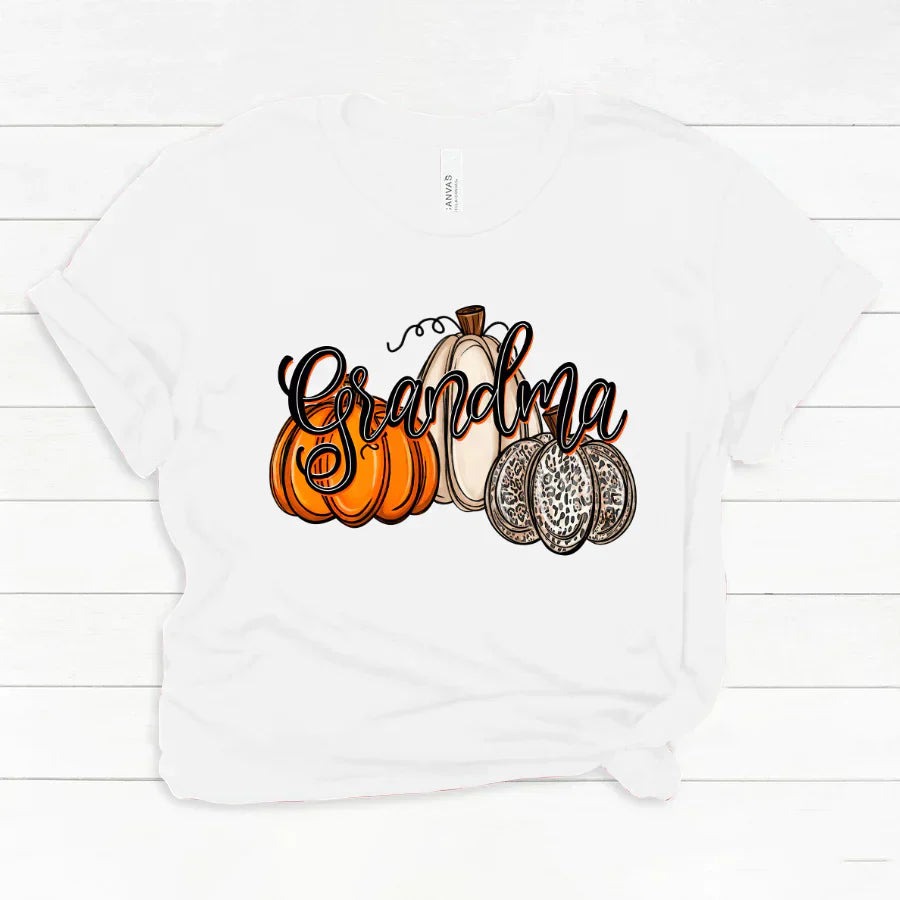 Grandma Pumpkins Leopard Autumn Classic Canvas