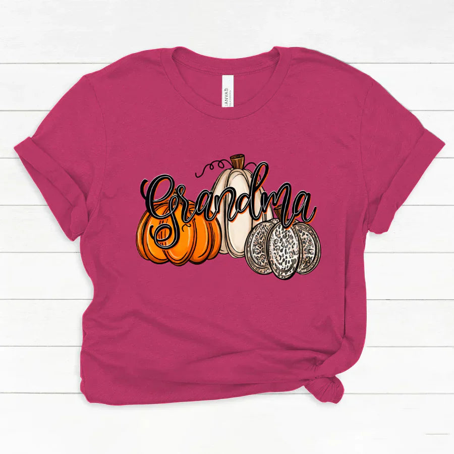 Grandma Pumpkins Leopard Autumn Classic Canvas