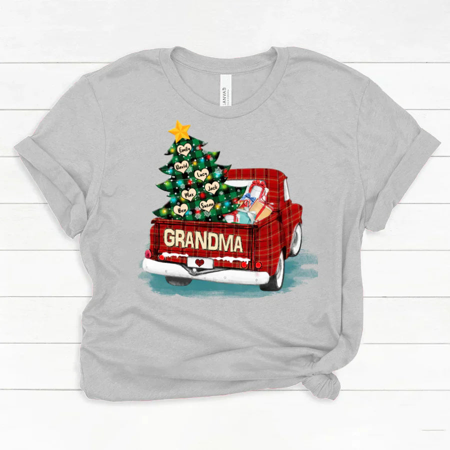 Grandma and Grandkids Christmas Truck 2022 Classic Canvas