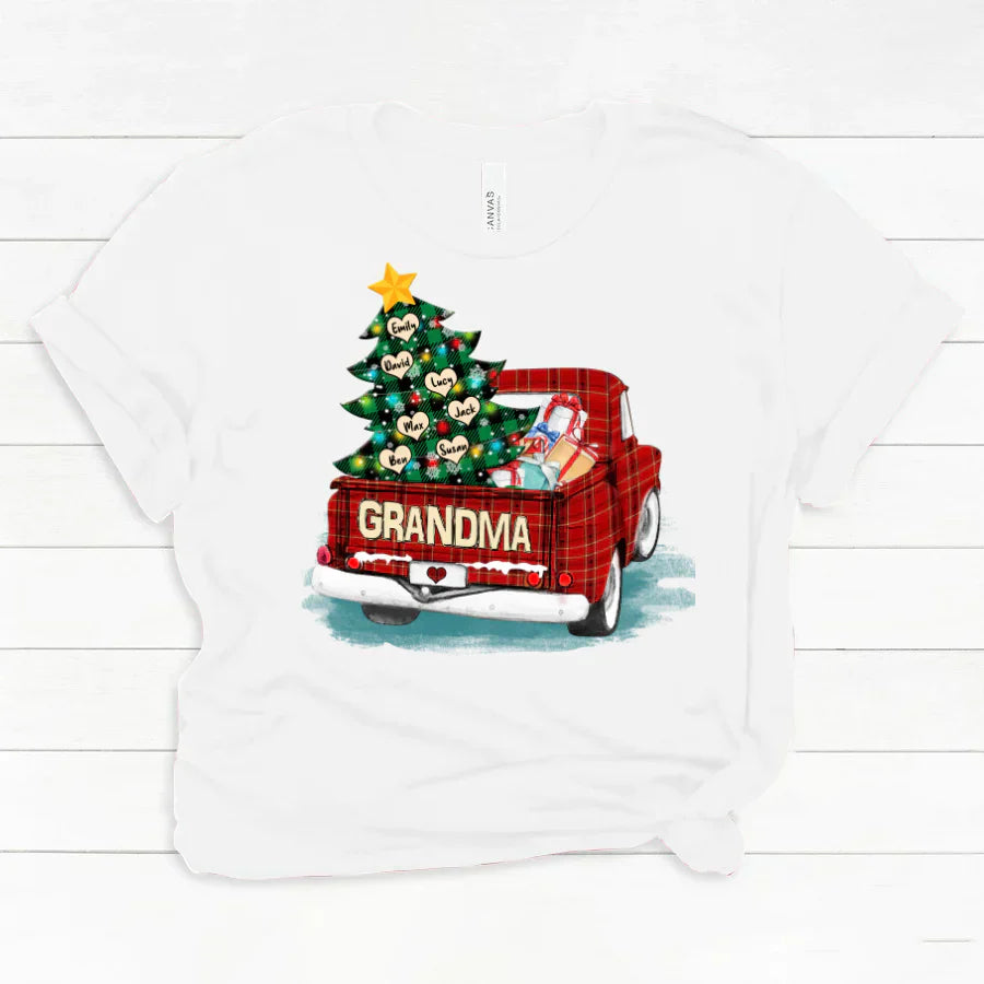 Grandma and Grandkids Christmas Truck 2022 Classic Canvas