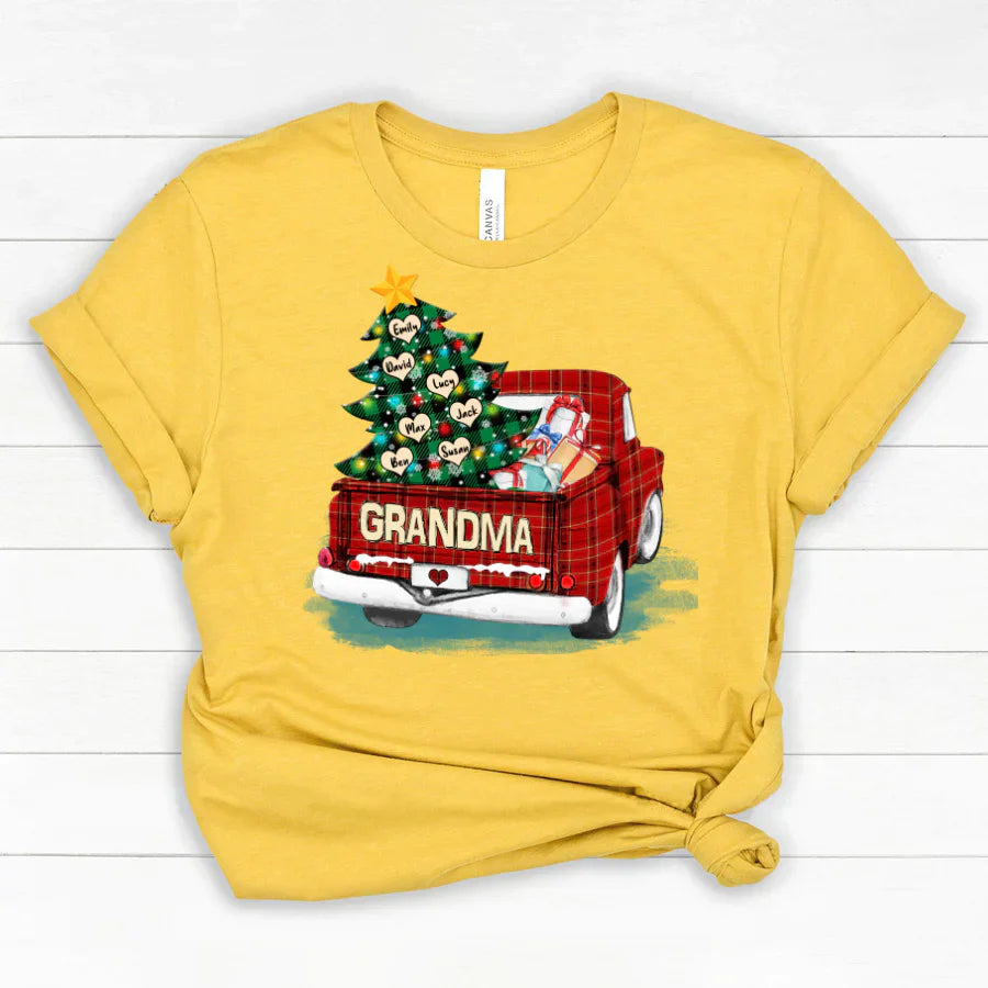 Grandma and Grandkids Christmas Truck 2022 Classic Canvas