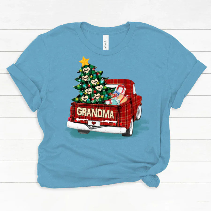 Grandma and Grandkids Christmas Truck 2022 Classic Canvas
