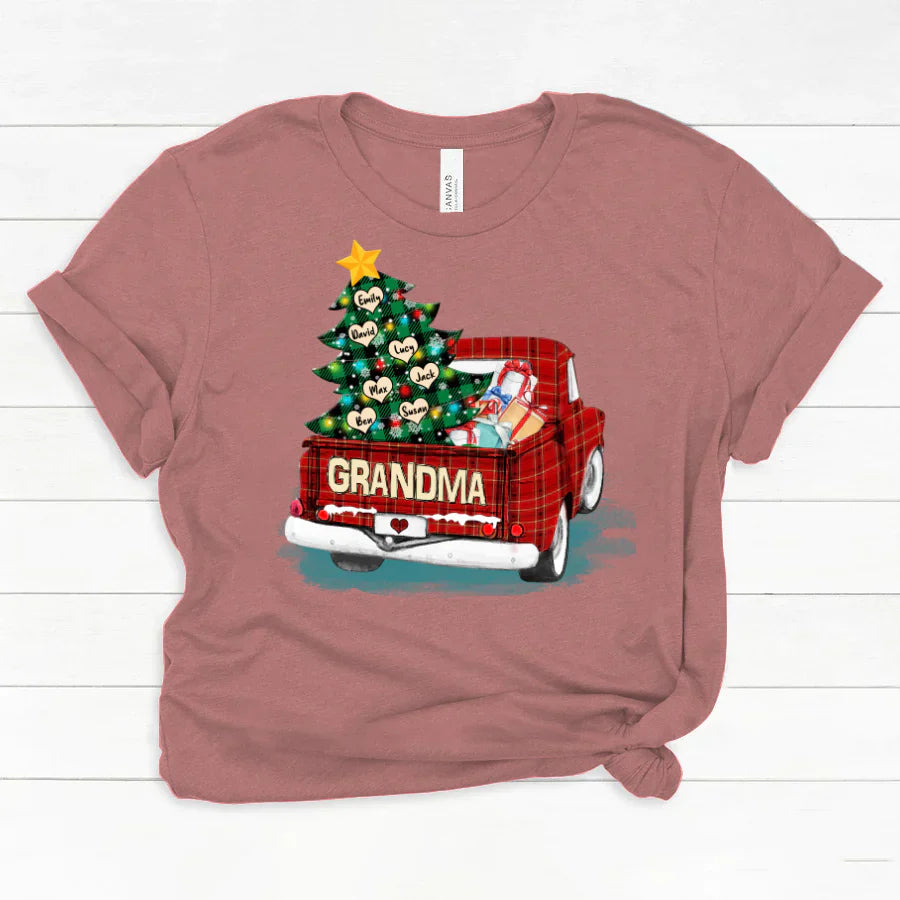 Grandma and Grandkids Christmas Truck 2022 Classic Canvas
