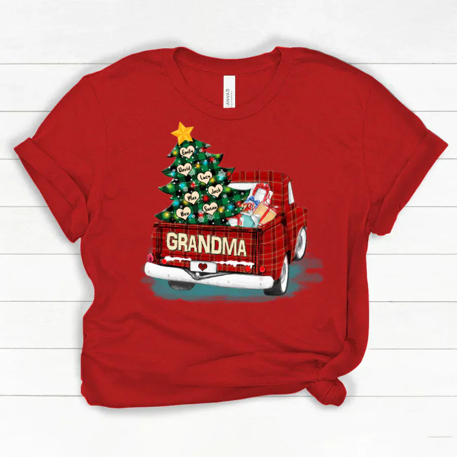 Grandma and Grandkids Christmas Truck 2022 Classic Canvas