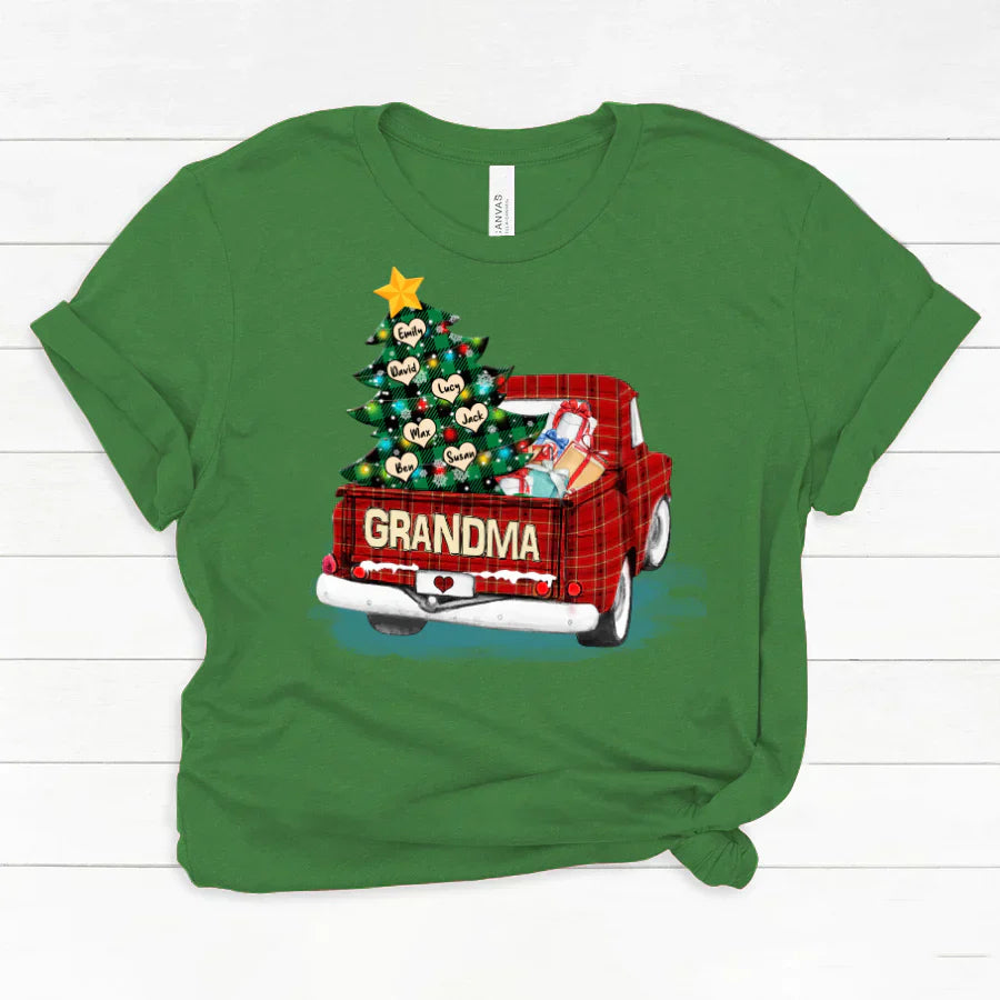 Grandma and Grandkids Christmas Truck 2022 Classic Canvas