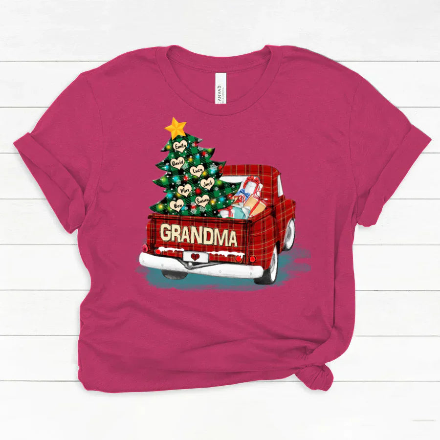 Grandma and Grandkids Christmas Truck 2022 Classic Canvas