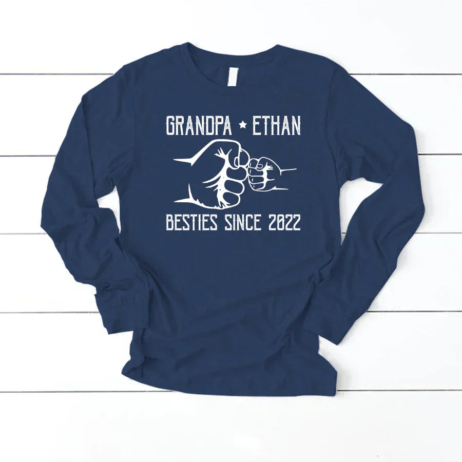 Grandpa And Kid New Papa Longsleeve