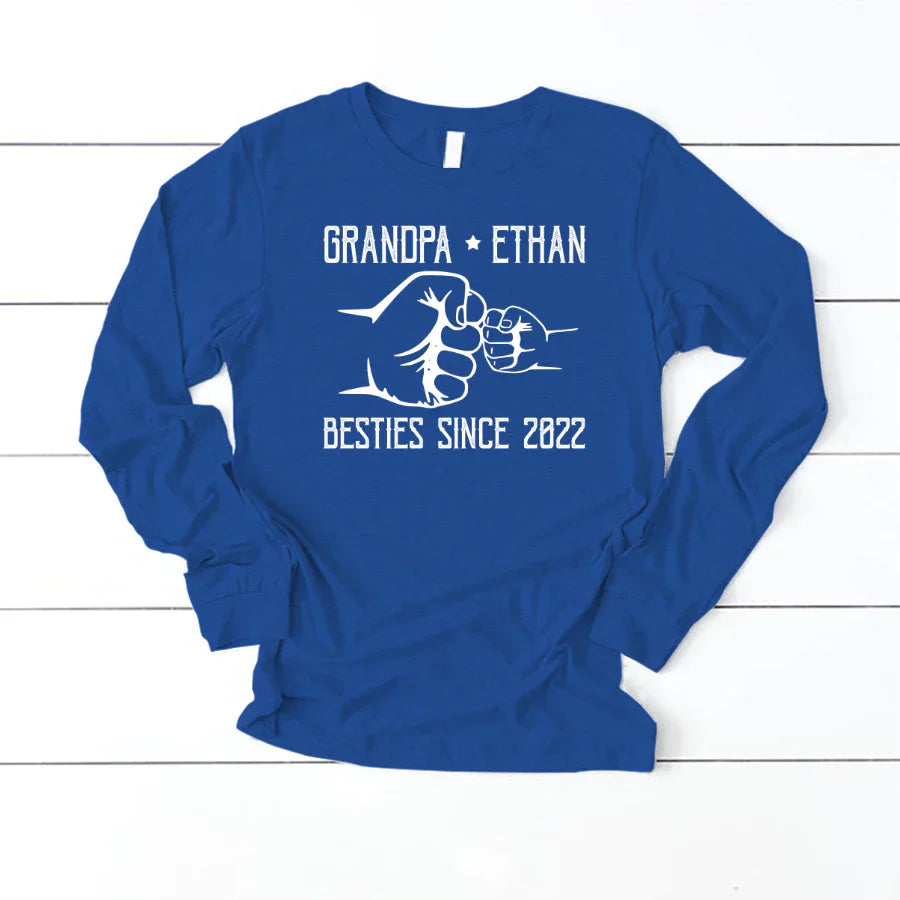 Grandpa And Kid New Papa Longsleeve