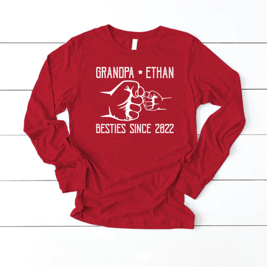 Grandpa And Kid New Papa Longsleeve