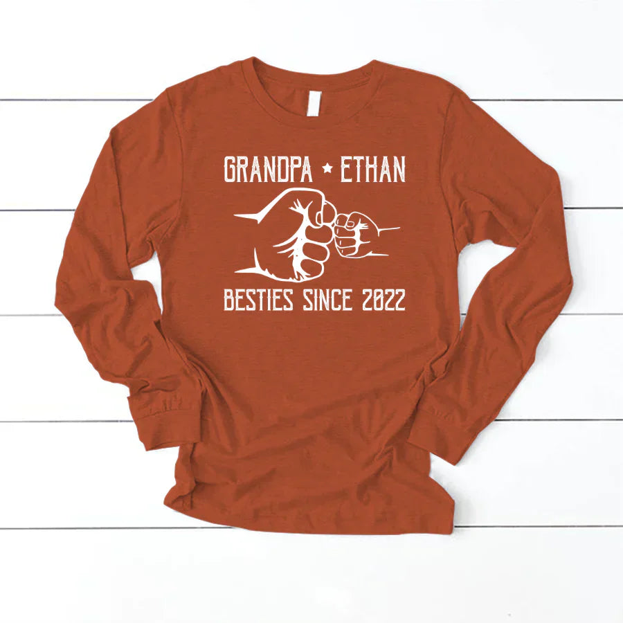 Grandpa And Kid New Papa Longsleeve