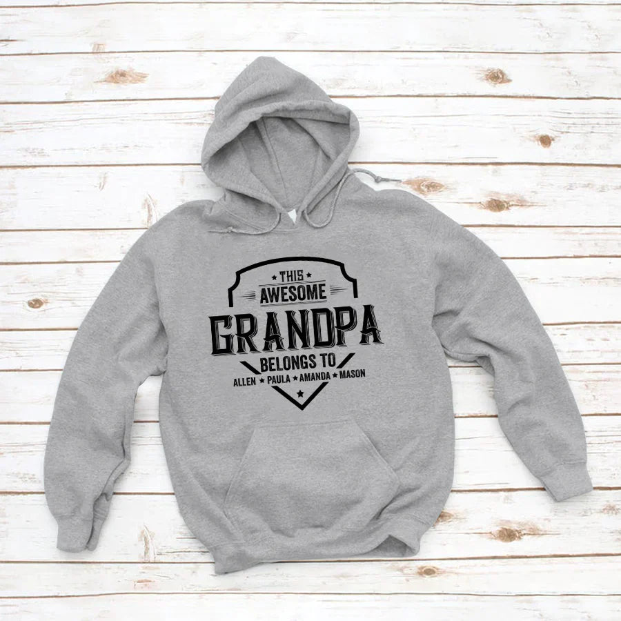Grandpa Awesome With Grandkids VT22120051 Hoodie