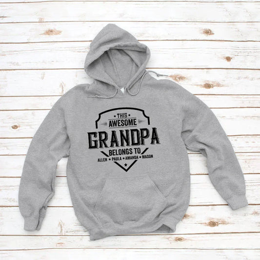 Grandpa Awesome With Grandkids VT22120051 Hoodie