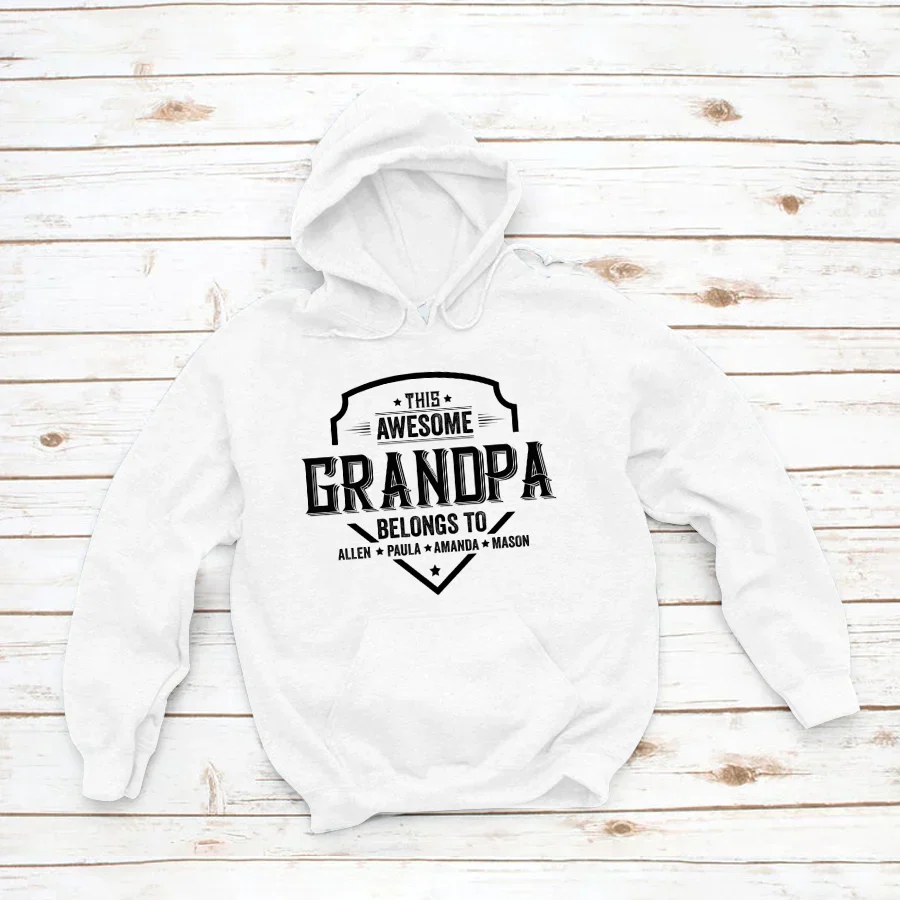 Grandpa Awesome With Grandkids VT22120051 Hoodie