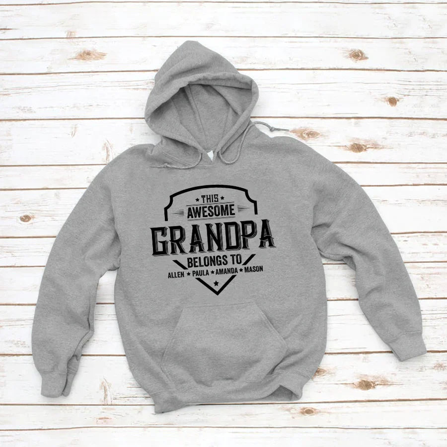 Grandpa Awesome With Grandkids VT22120051 Hoodie
