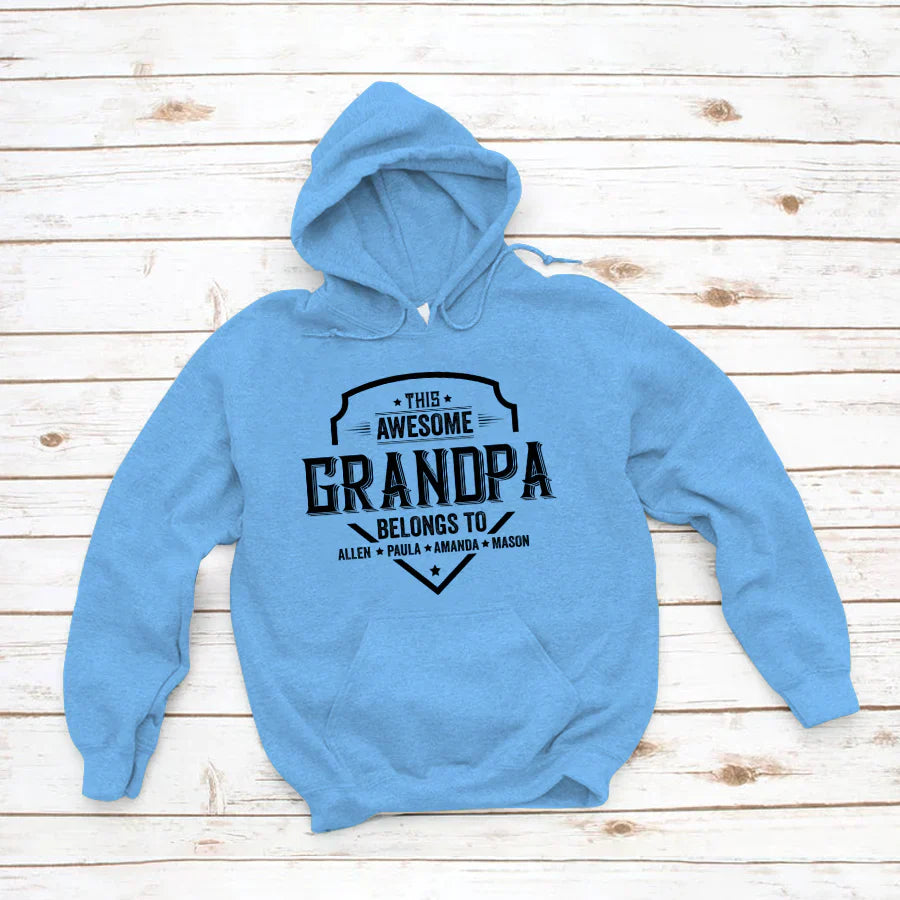 Grandpa Awesome With Grandkids VT22120051 Hoodie