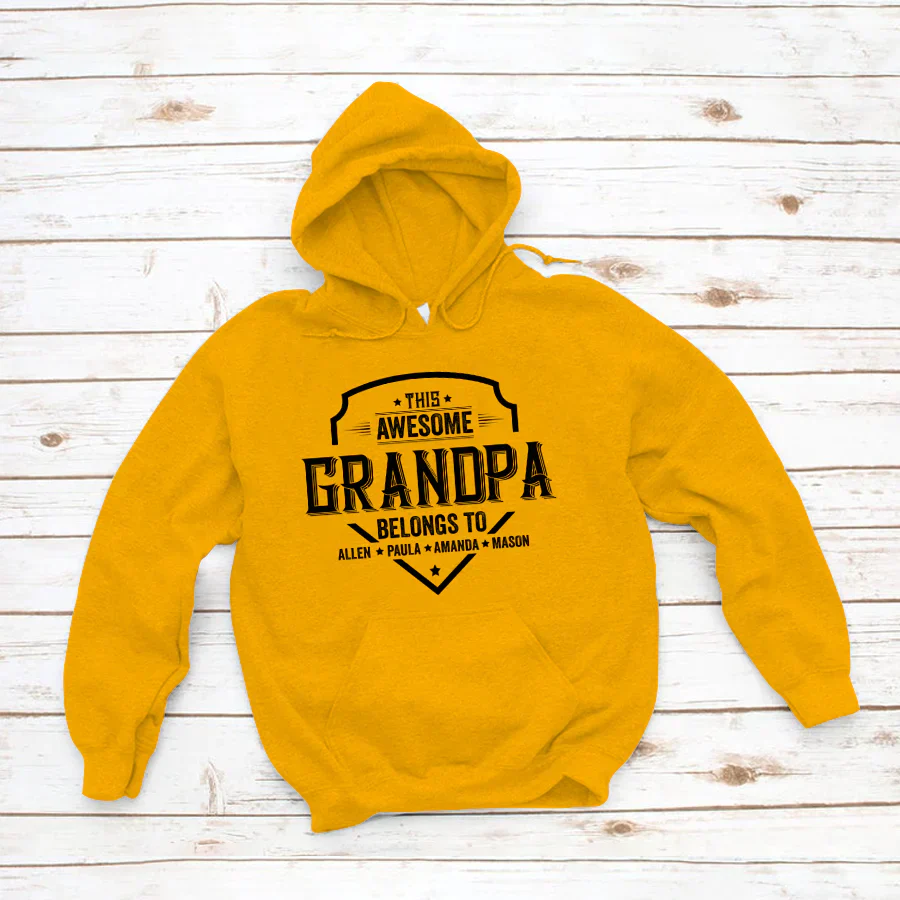 Grandpa Awesome With Grandkids VT22120051 Hoodie