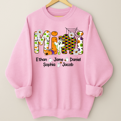 Halloween Mimi Custom Grandma And Grandkids Spooky Shirt