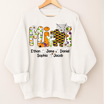 Halloween Mimi Custom Grandma And Grandkids Spooky Shirt