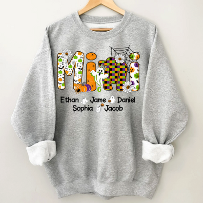 Halloween Mimi Custom Grandma And Grandkids Spooky Shirt